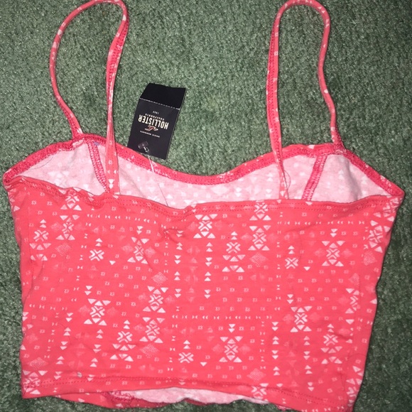 NWT Hollister Coral Crop Tank Top - Picture 2 of 3
